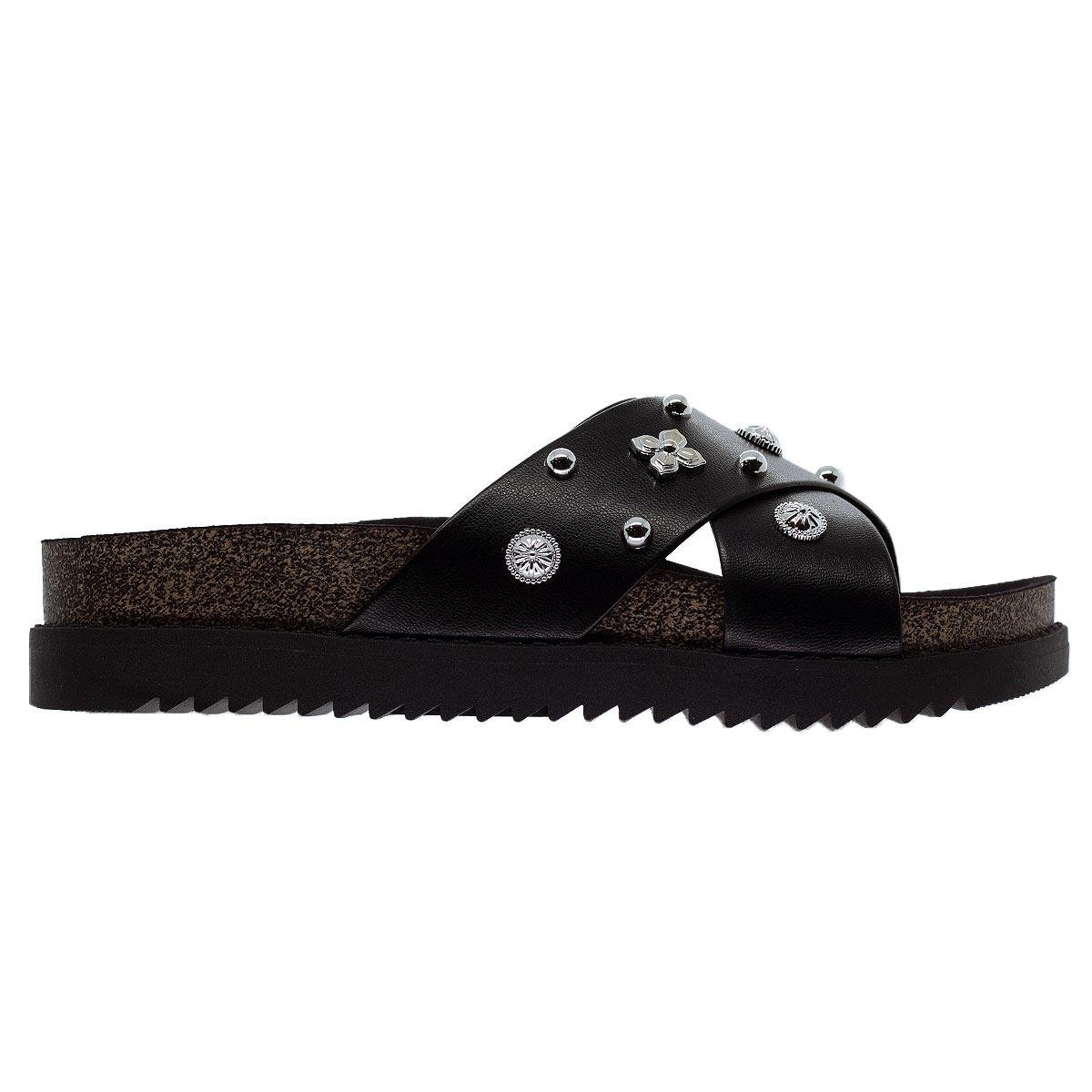 Tamanco Papete Feminino Moleca 5500.112 Preto