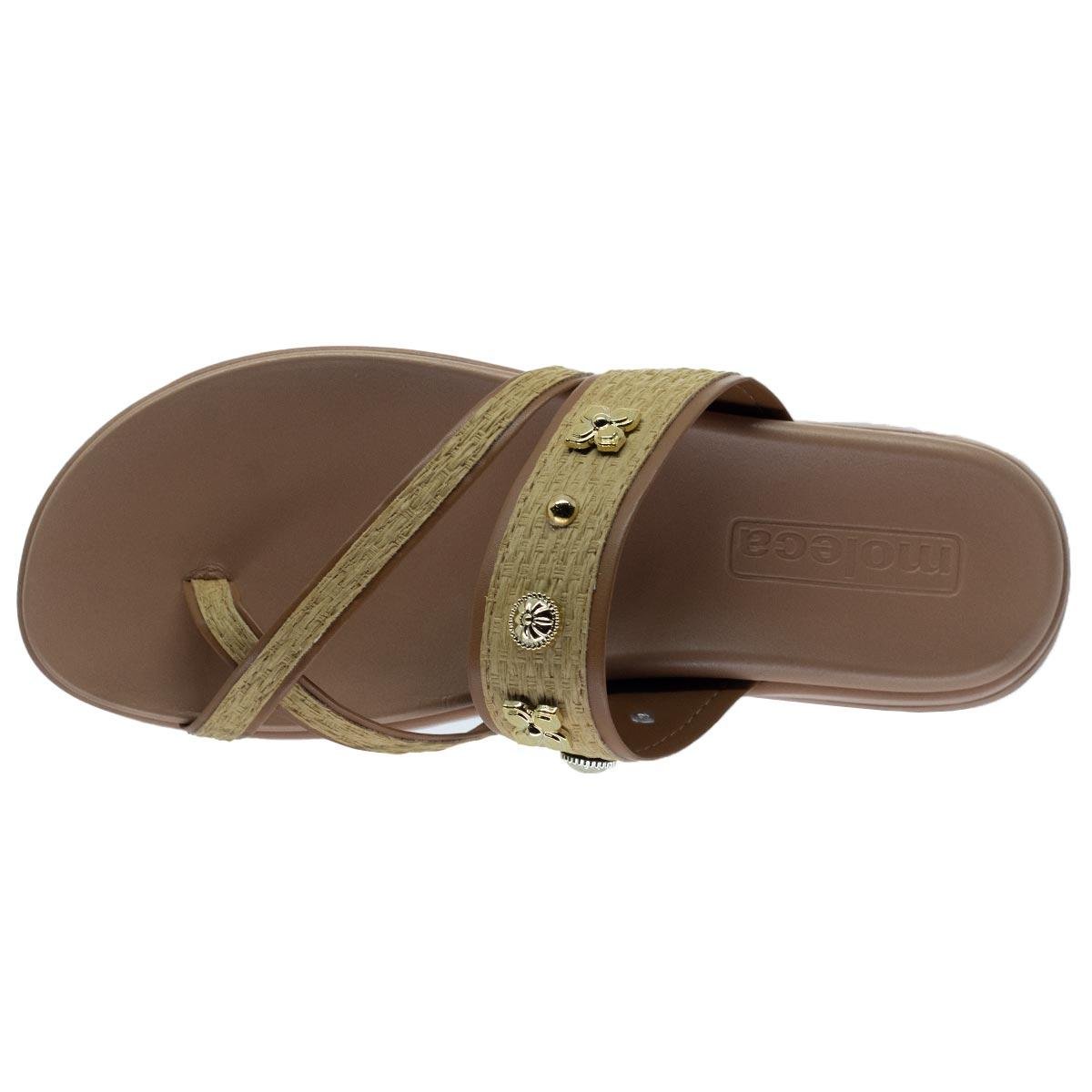 Tamanco Papete Feminino Moleca 5490.125 Camel Amarelo/Camel 3