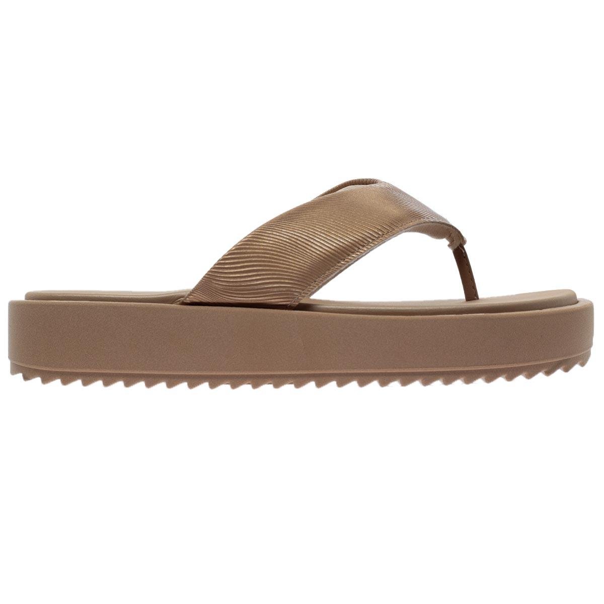 Tamanco Flatform Tratorado Feminino Moleca 5489.100 Nude