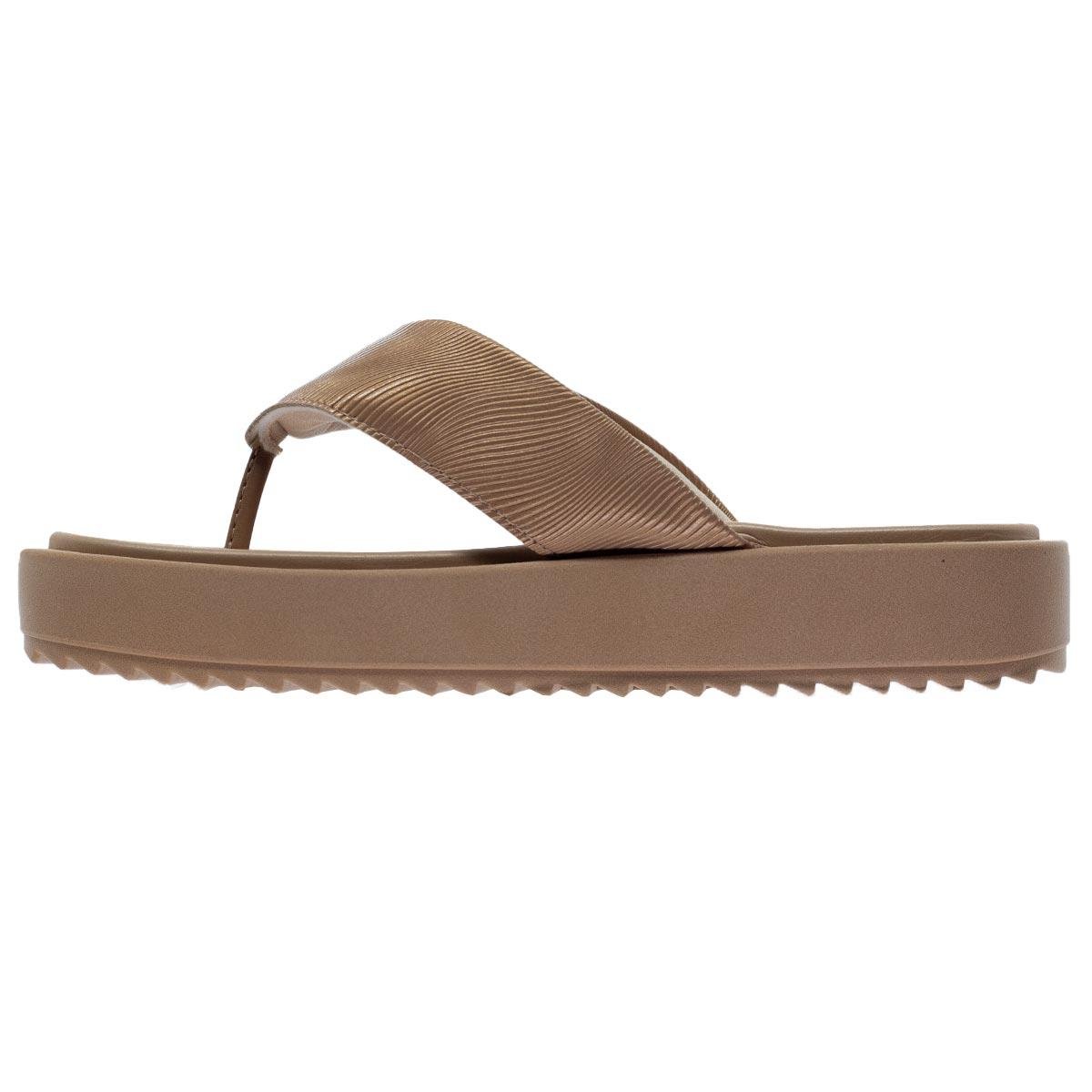 Tamanco Flatform Tratorado Feminino Moleca 5489.100 Nude Nude 2