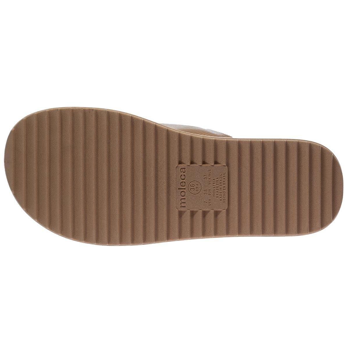 Tamanco Flatform Tratorado Feminino Moleca 5489.100 Nude Nude 4