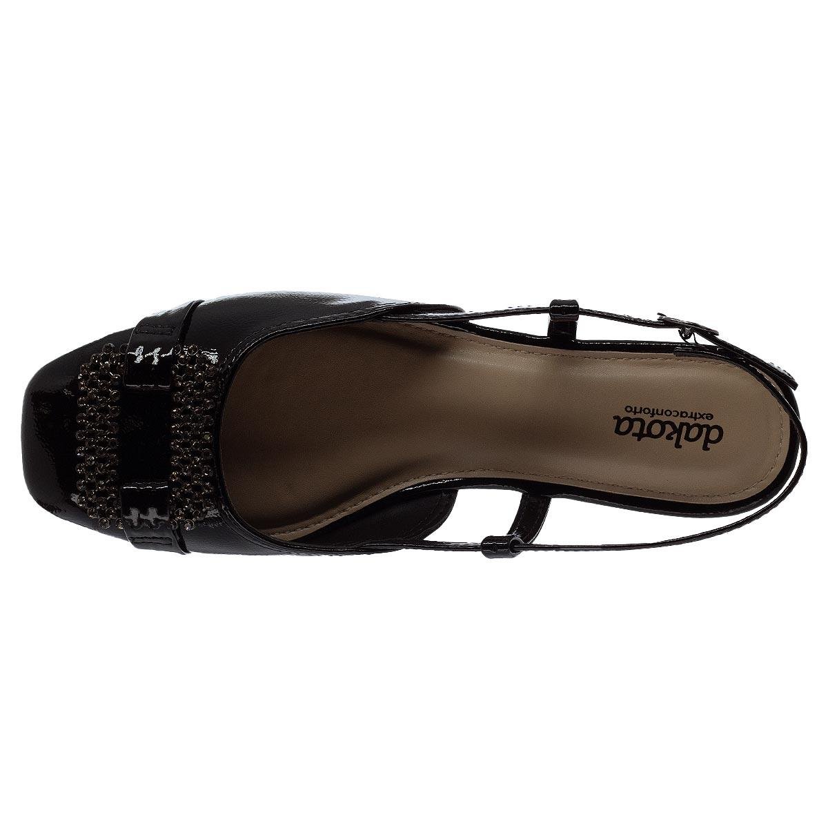 Sapato SlingBack Feminino Dakota D0073 Preto Preto 3