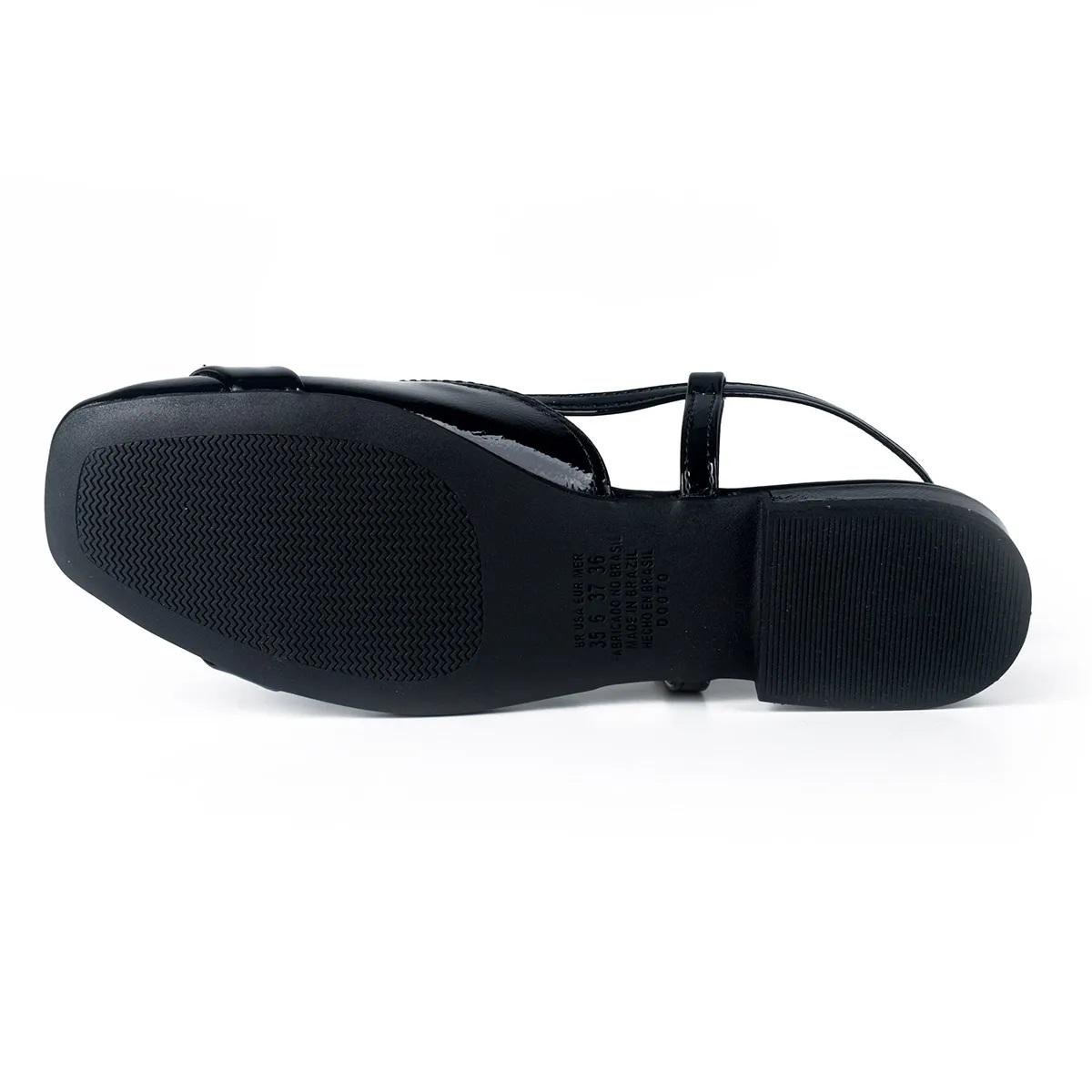 Sapato SlingBack Feminino Dakota D0073 Preto Preto 4