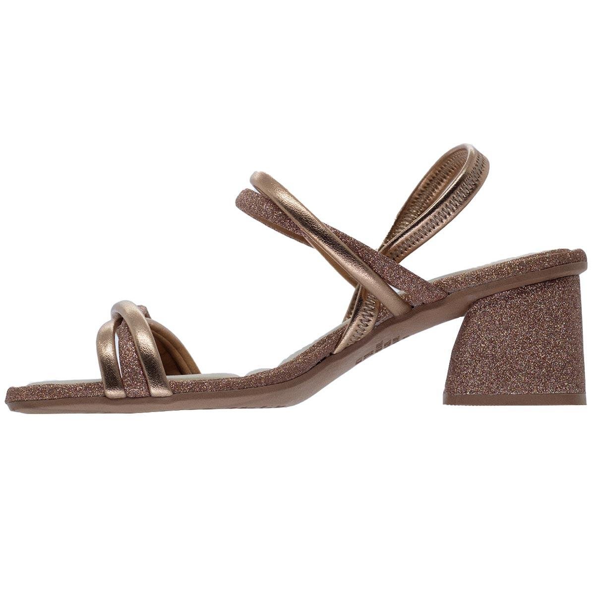 Sandália Salto Médio Feminina Mississipi MI391 Rose Rosé 2