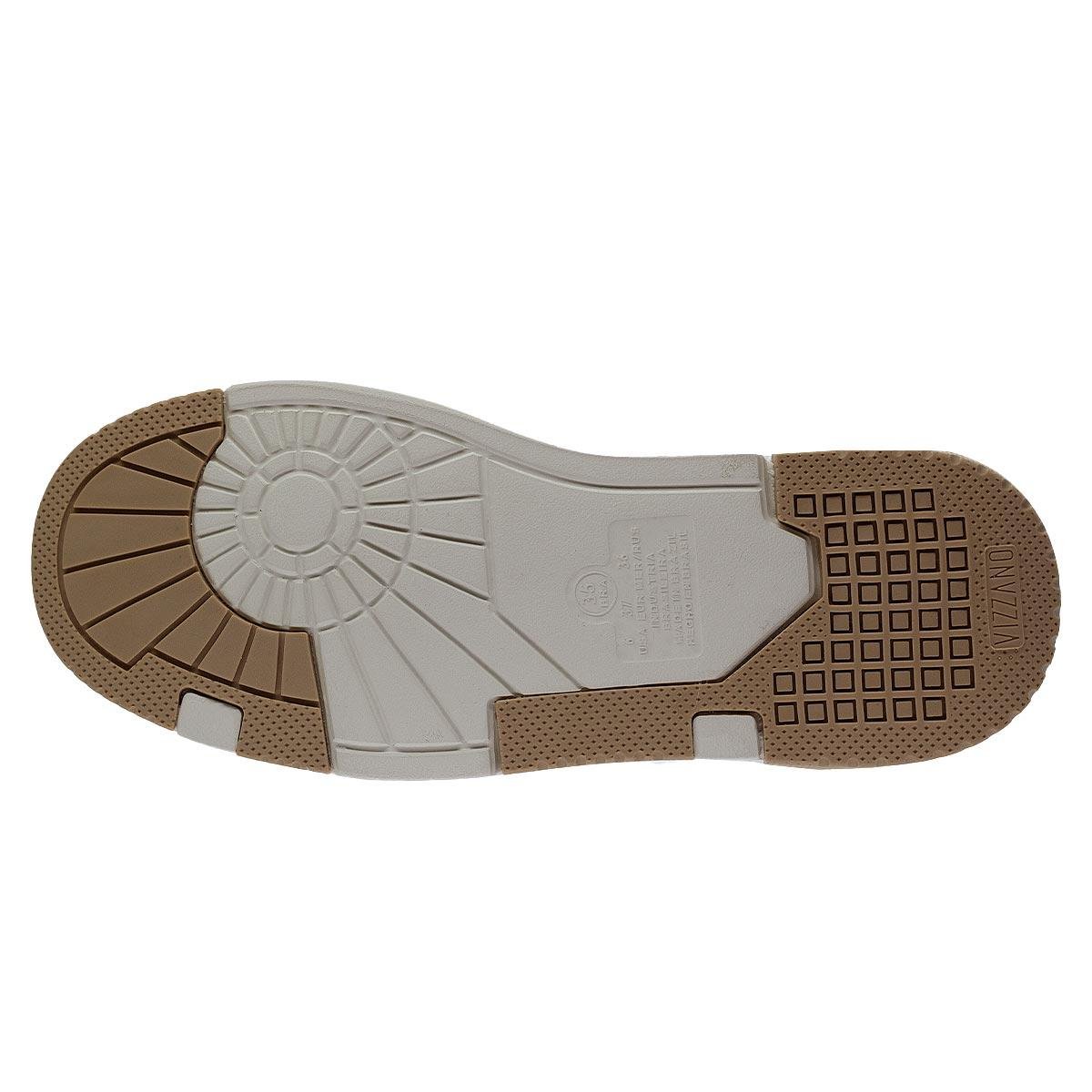 Tênis Casual Feminino Mississipi MI391 Rose Branco/Bege/Dourado 4