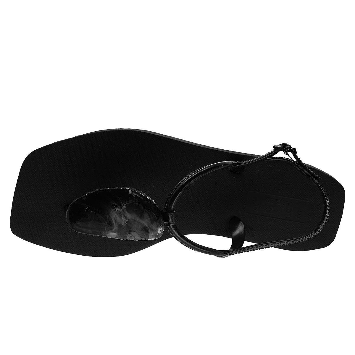 Sandália Rasteira Feminino Brizza Z19027 Preto Preto 3