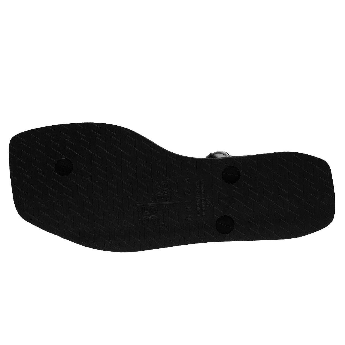Sandália Rasteira Feminino Brizza Z19027 Preto Preto 4
