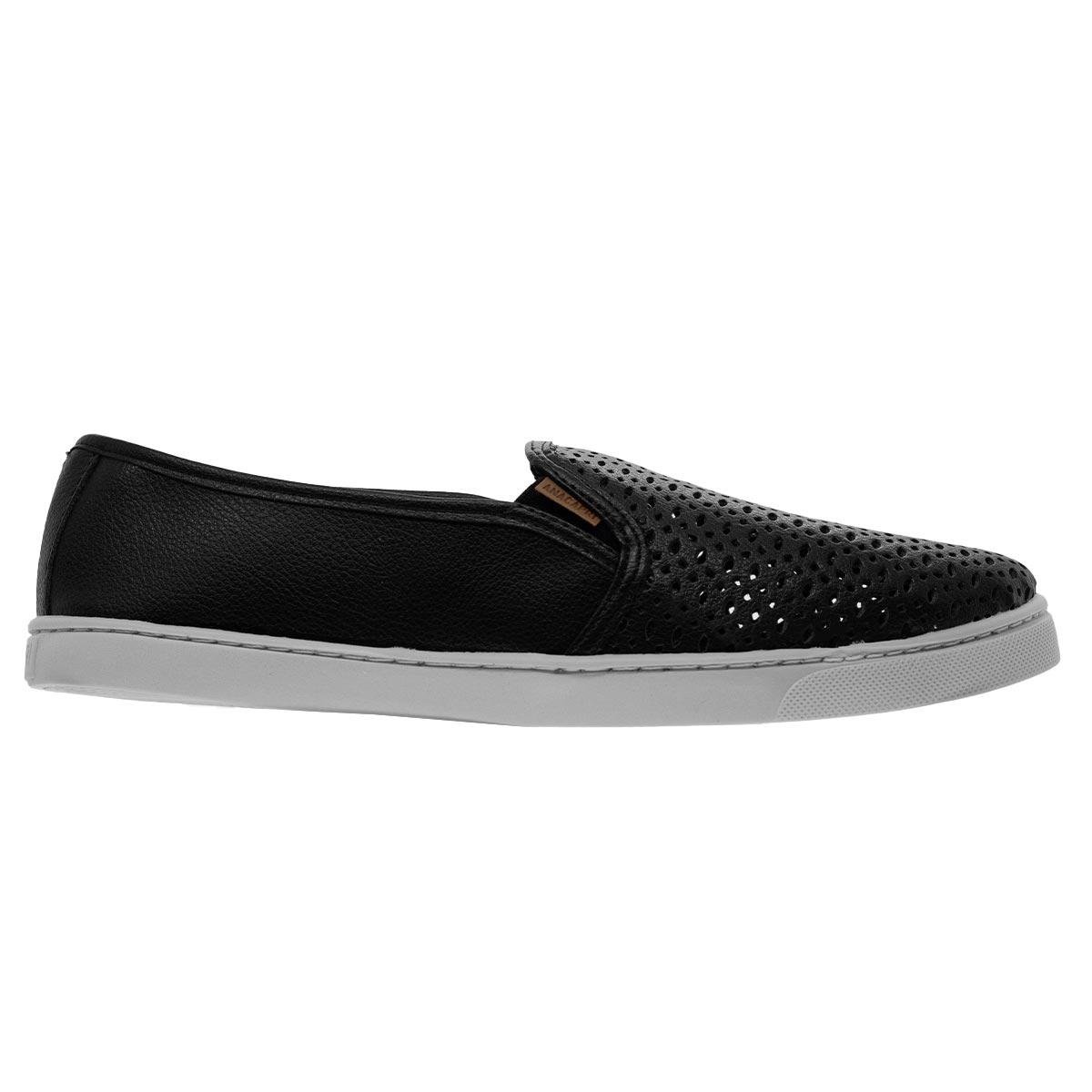 Sapatilha Slip On Casual Feminino Anacapri C30000 Preto