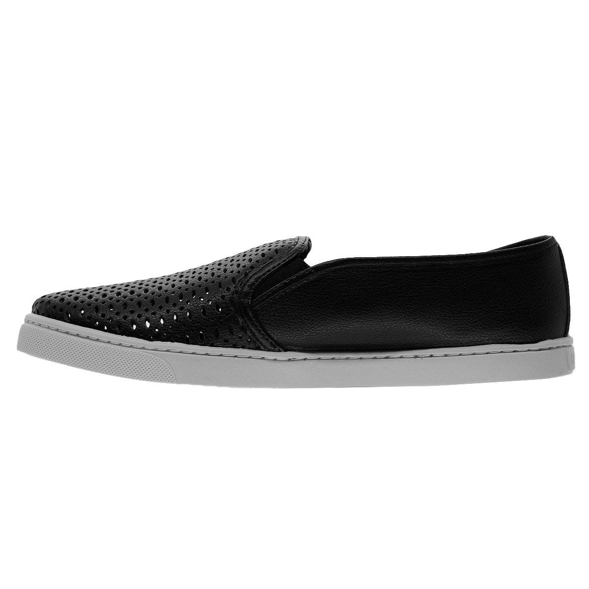 Sapatilha Slip On Casual Feminino Anacapri C30000 Preto Preto 2