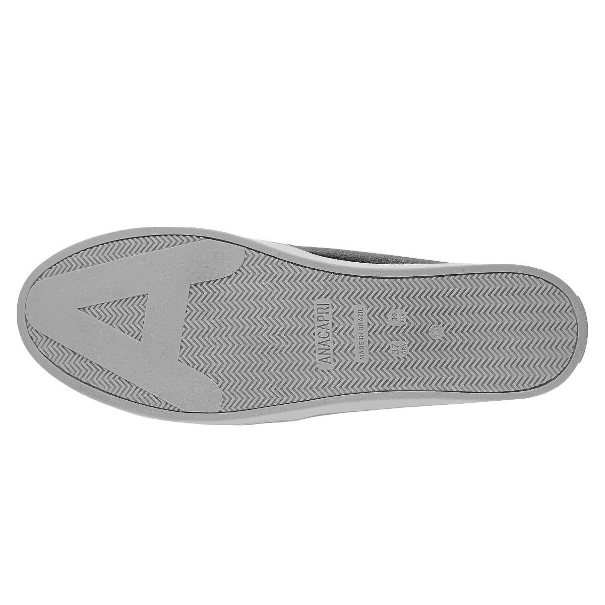 Sapatilha Slip On Casual Feminino Anacapri C30000 Preto Preto 4