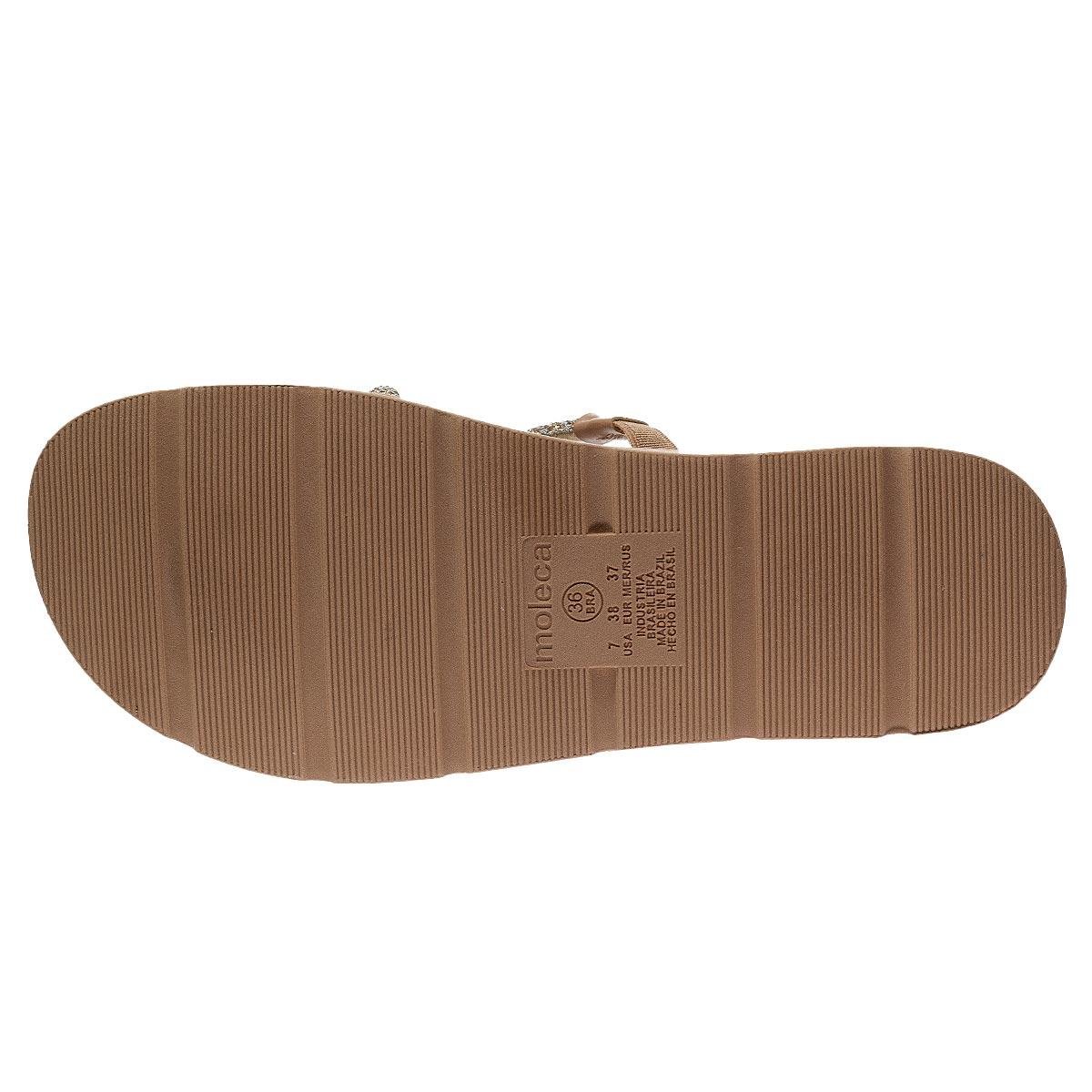 Tamanco Casual Papete Feminino Moleca 5490.112 Rose Rosé 4