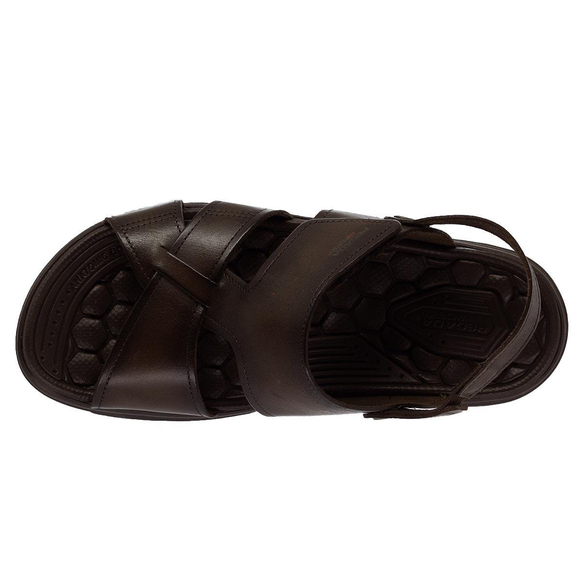 Sandália Masculina Pegada 133304 Couro Marrom Marrom 3