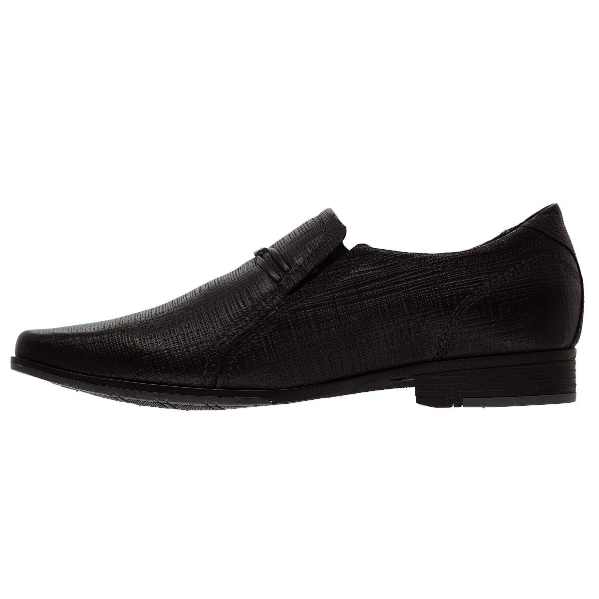 Sapato Social Pegada 125806 Couro Preto Preto 2