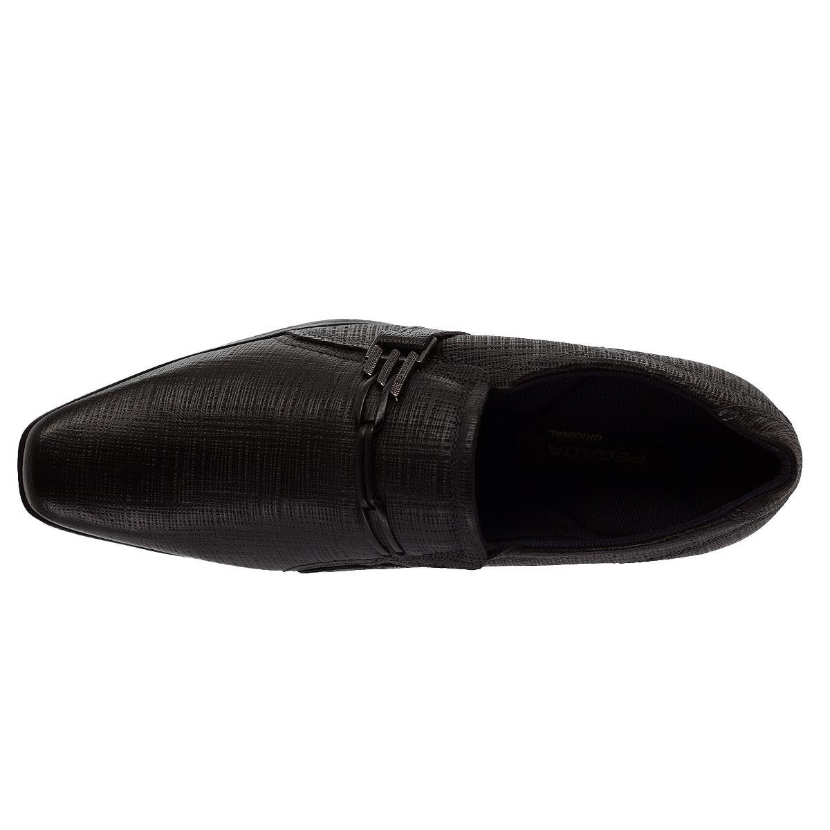 Sapato Social Pegada 125806 Couro Preto Preto 3