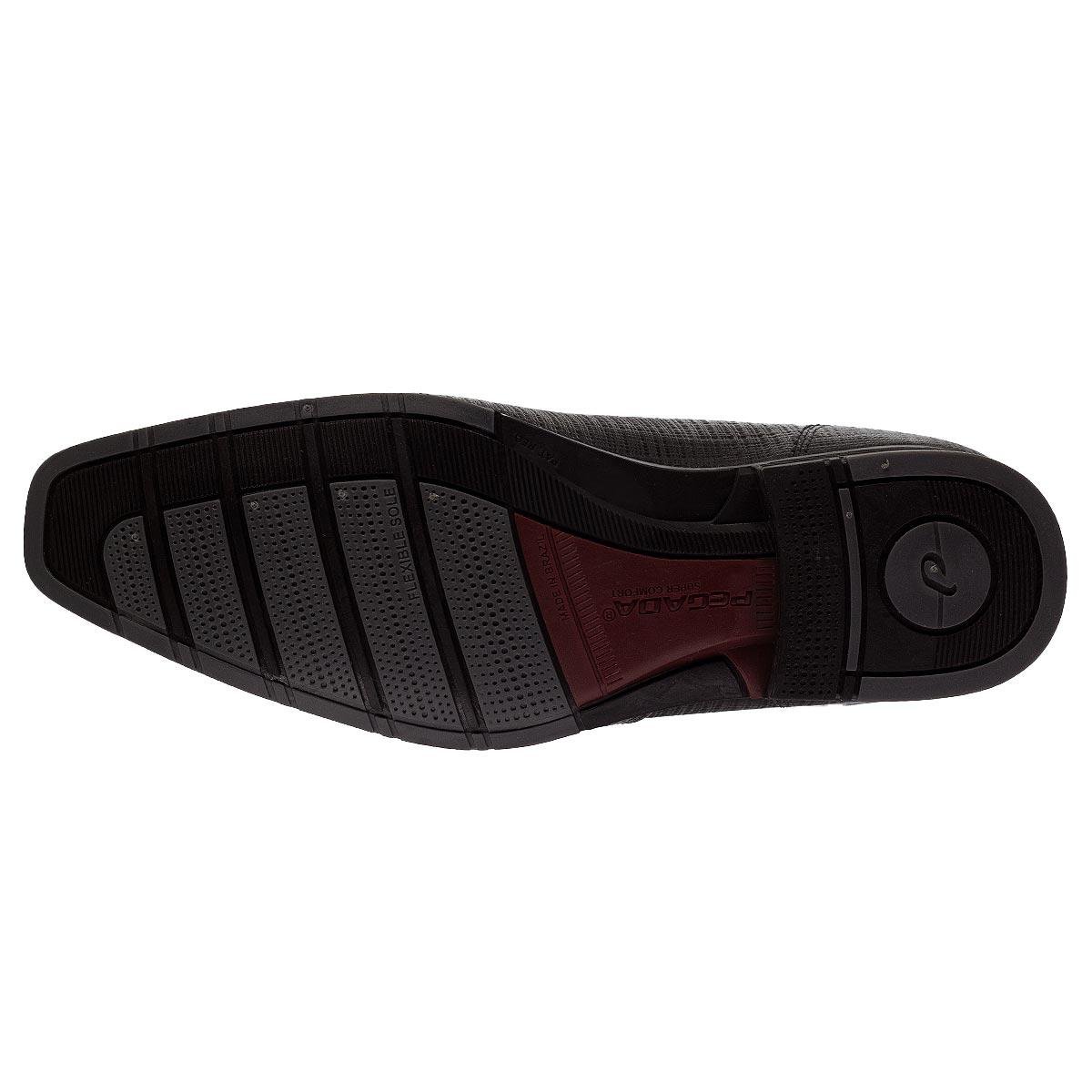 Sapato Social Pegada 125806 Couro Preto Preto 4
