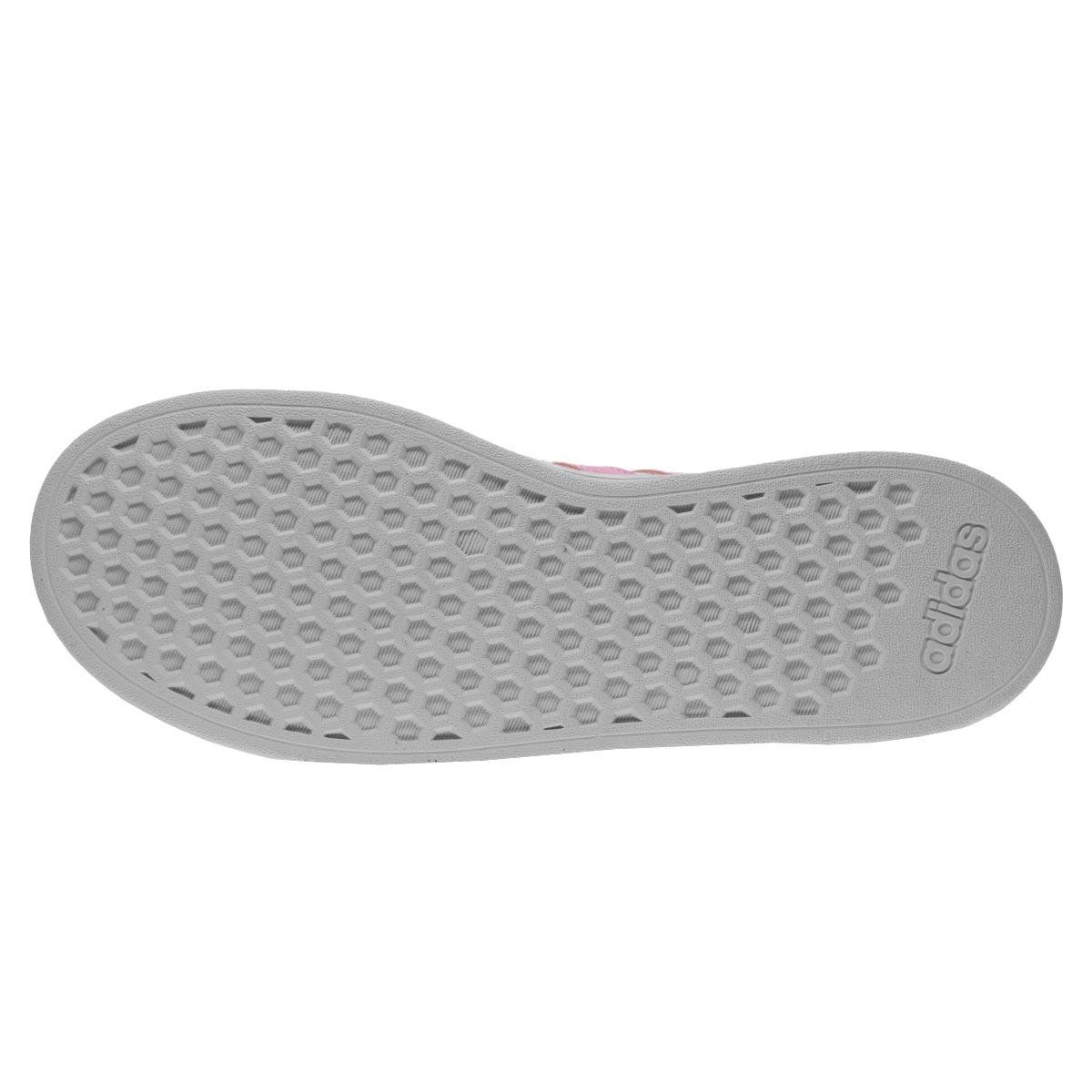 Tênis Casual Infantil Menina Adidas Grand Court 2.0 K Branco Branco/Rosa 4
