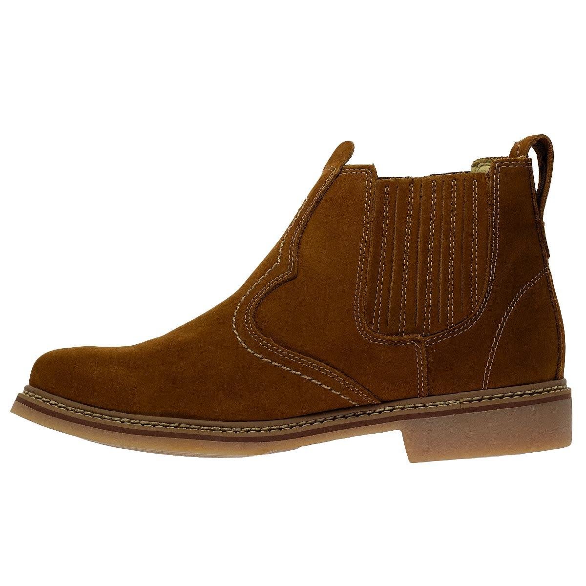 Botina Vira Francesa Masculina Zebu Original 51050 Caramelo Marrom 2