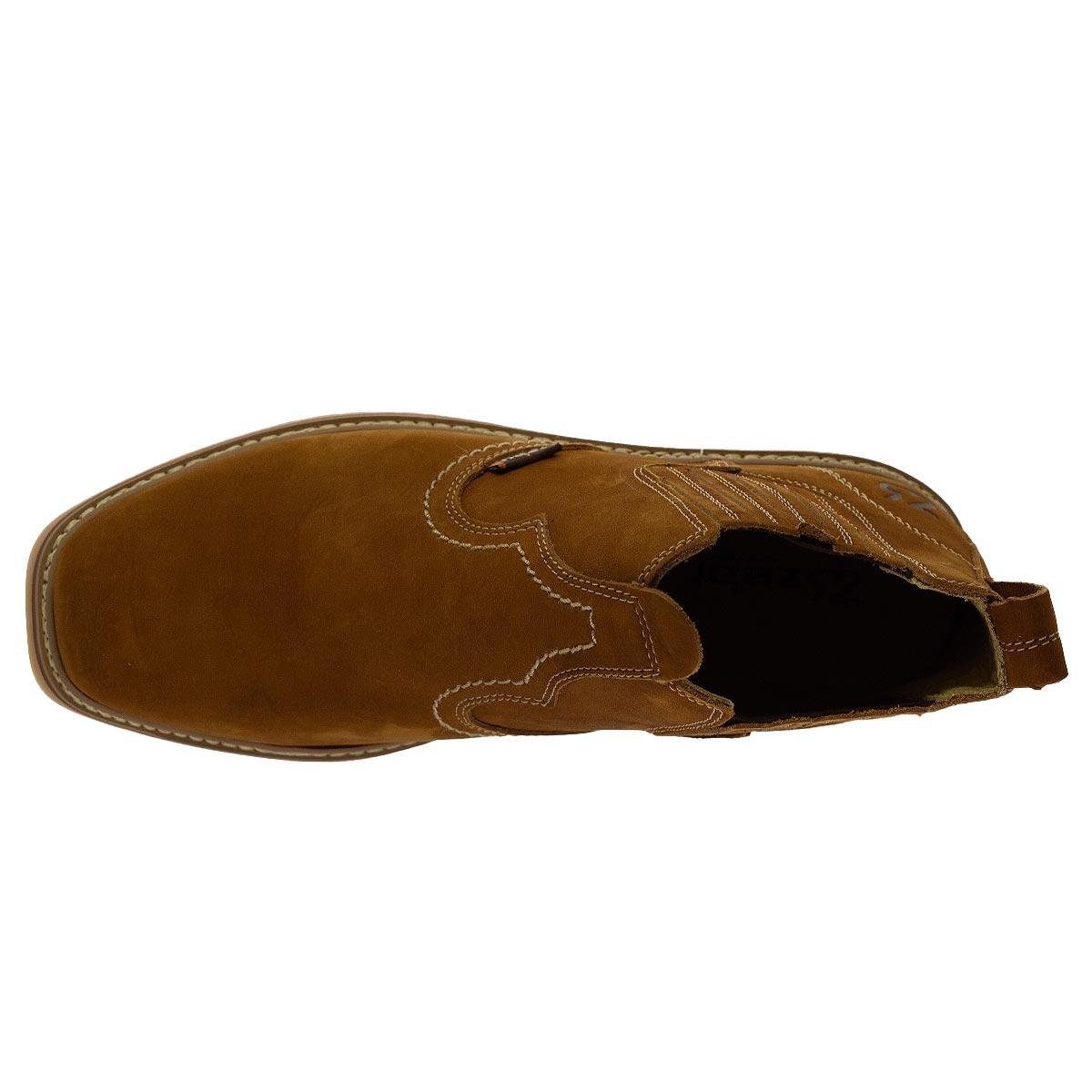 Botina Vira Francesa Masculina Zebu Original 51050 Caramelo Marrom 3