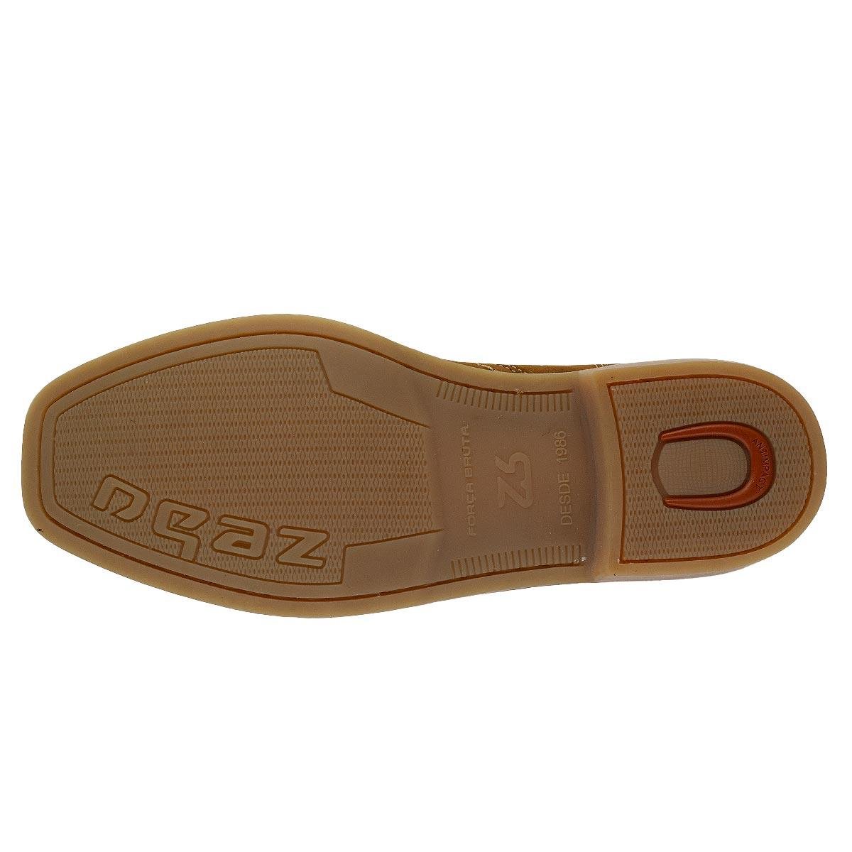 Botina Vira Francesa Masculina Zebu Original 51050 Caramelo Marrom 4