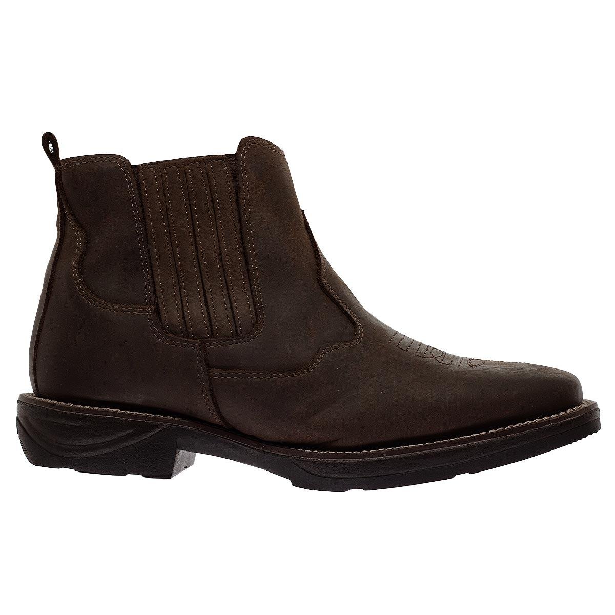 Bota Cano Curto Texana Masculina Big Bull Boots 2600 Marrom Café 1