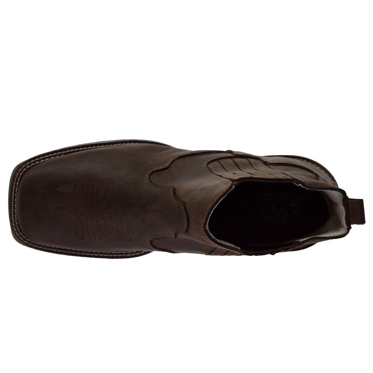 Bota Cano Curto Texana Masculina Big Bull Boots 2600 Marrom Café 3