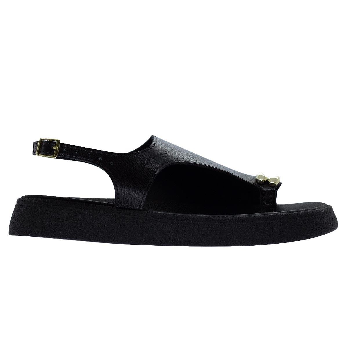 Sandália Rasteira Infantil Menina Molekinha 2358.116 Preta Preto 1