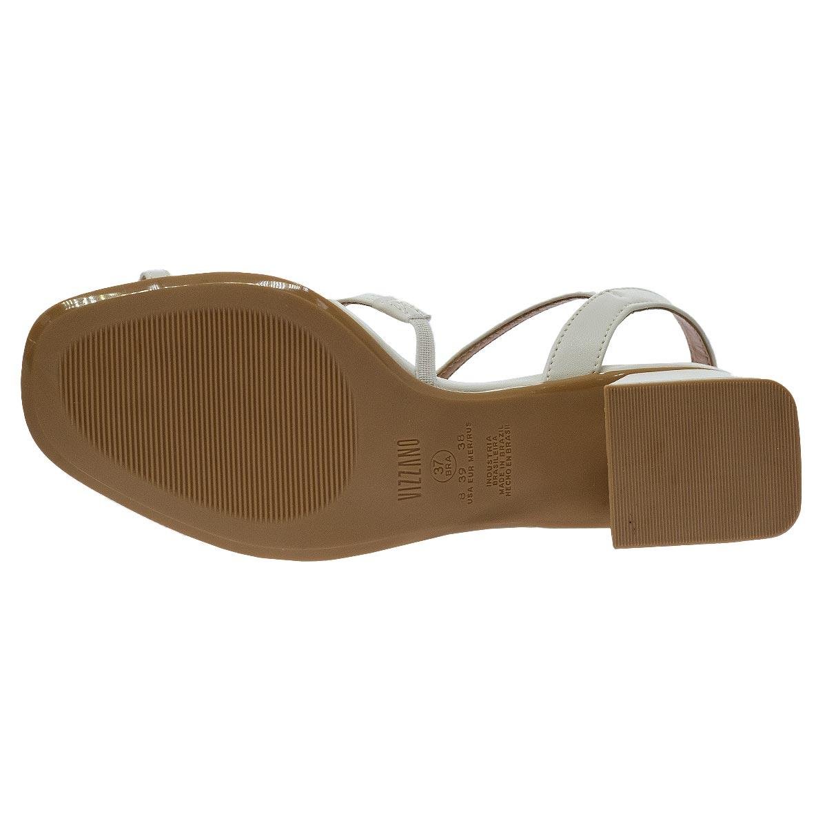Sandália Salto Médio Feminina Vizzano 6428.153 Offwhite Off White 4