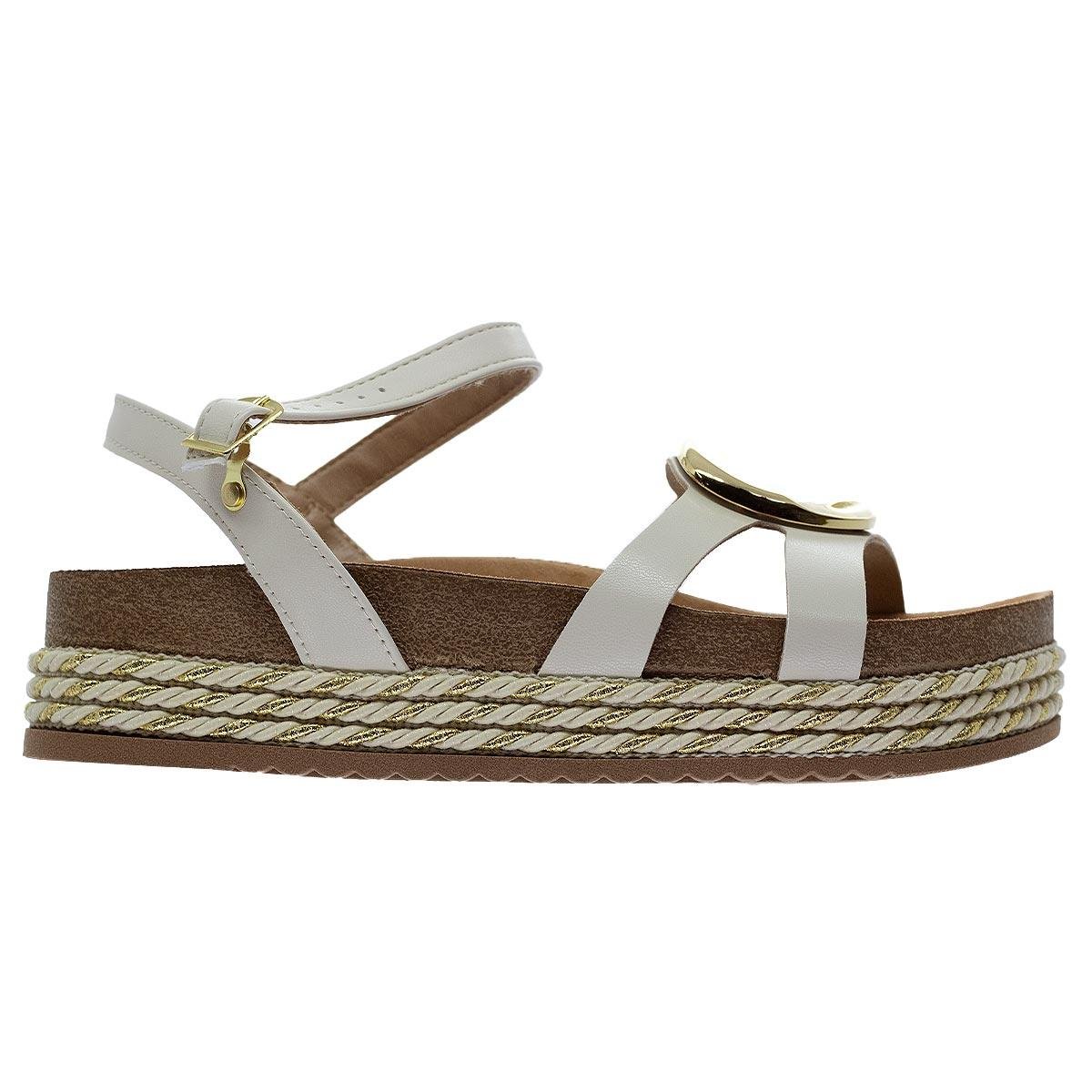 Sandália Papete Feminina Beira Rio 8546.207 Offwhite Off White 1