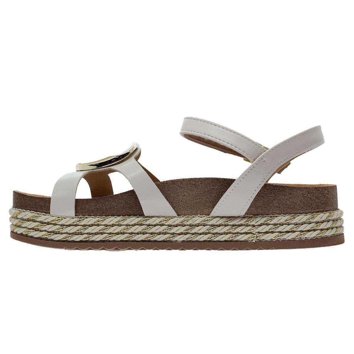 Sandália Papete Feminina Beira Rio 8546.207 Offwhite Off White 2
