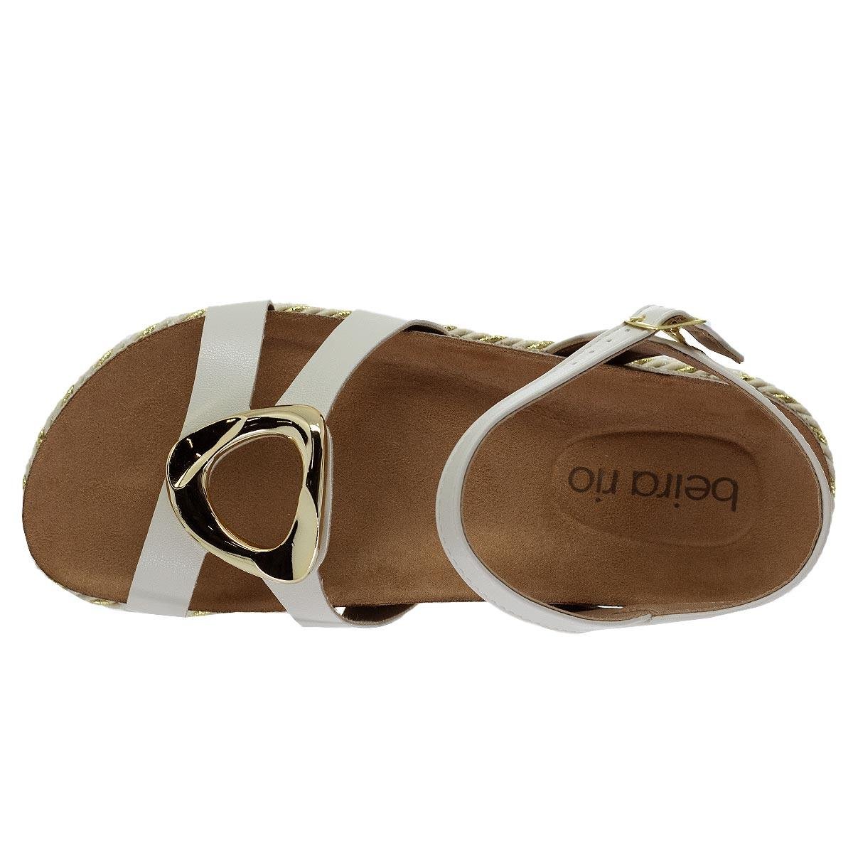 Sandália Papete Feminina Beira Rio 8546.207 Offwhite Off White 3