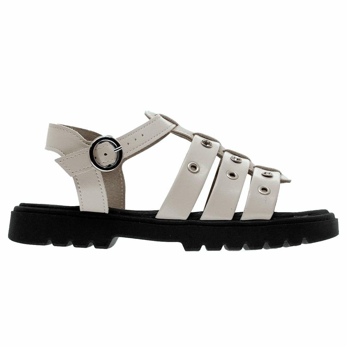 Sandália Rasteira Infantil Menina Molekinha 2344.146 Offwhite