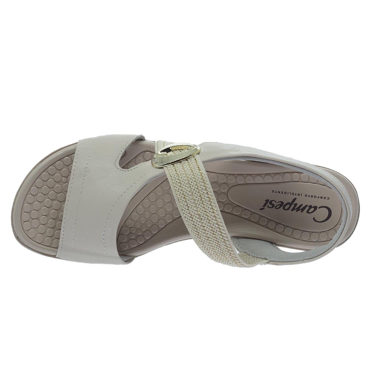 Sandália Rasteira Feminina Campesi CP351 Offwhite Off White 3