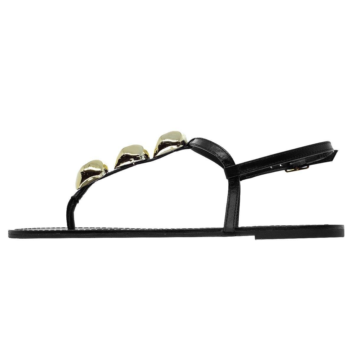 Sandália Rasteira Feminina Arezzo A10176 Preto Preto 2