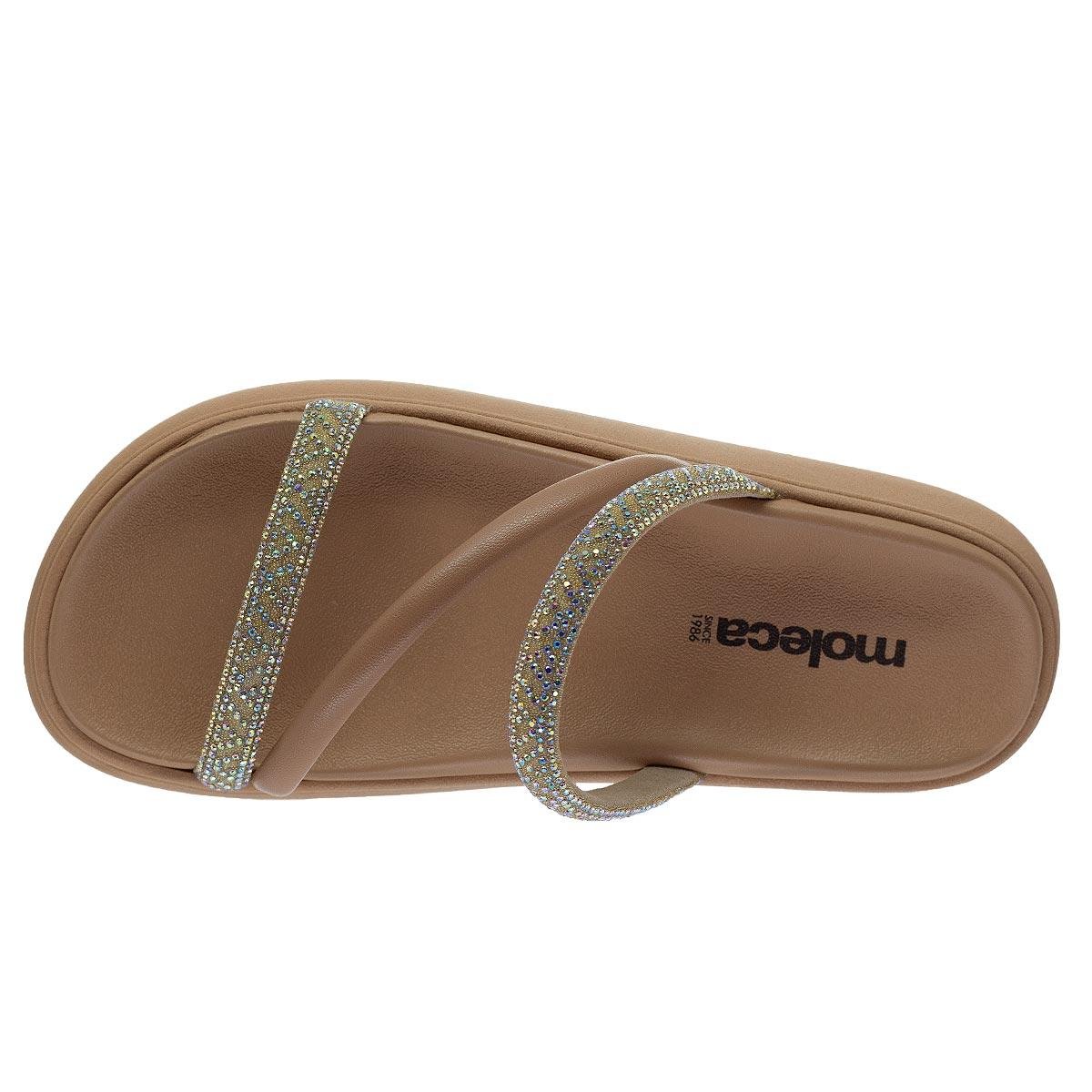 Tamanco Papete Feminino Moleca 5469.121 Bege Bege 3