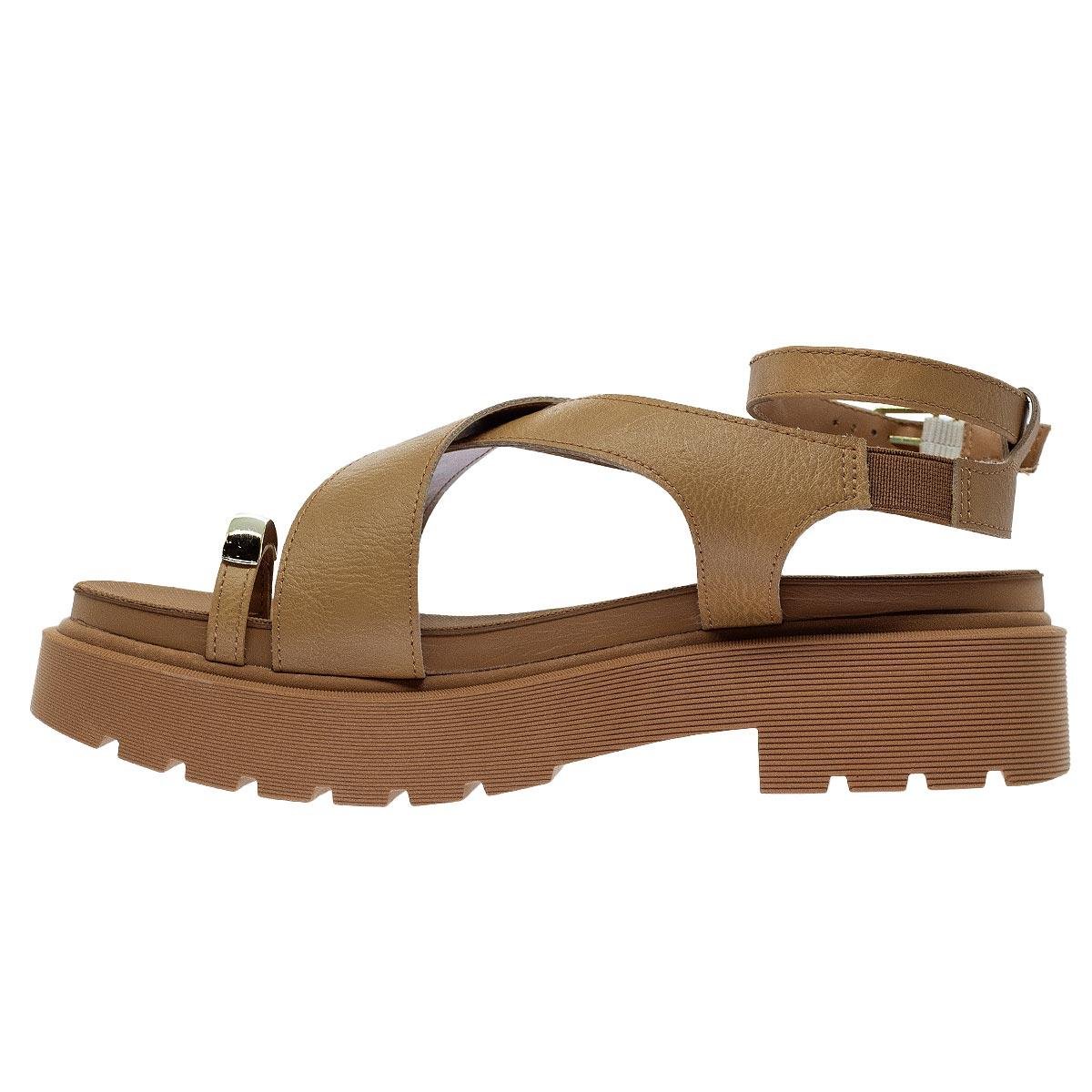 Sandália Papete Feminino Vizzano 6499.122 Camel Camel 2
