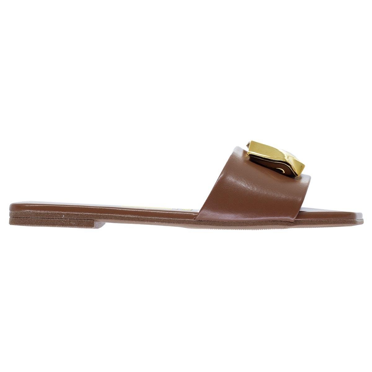 Tamanco Rasteiro Feminina Vizzano 6553.100 Marrom Marrom 1