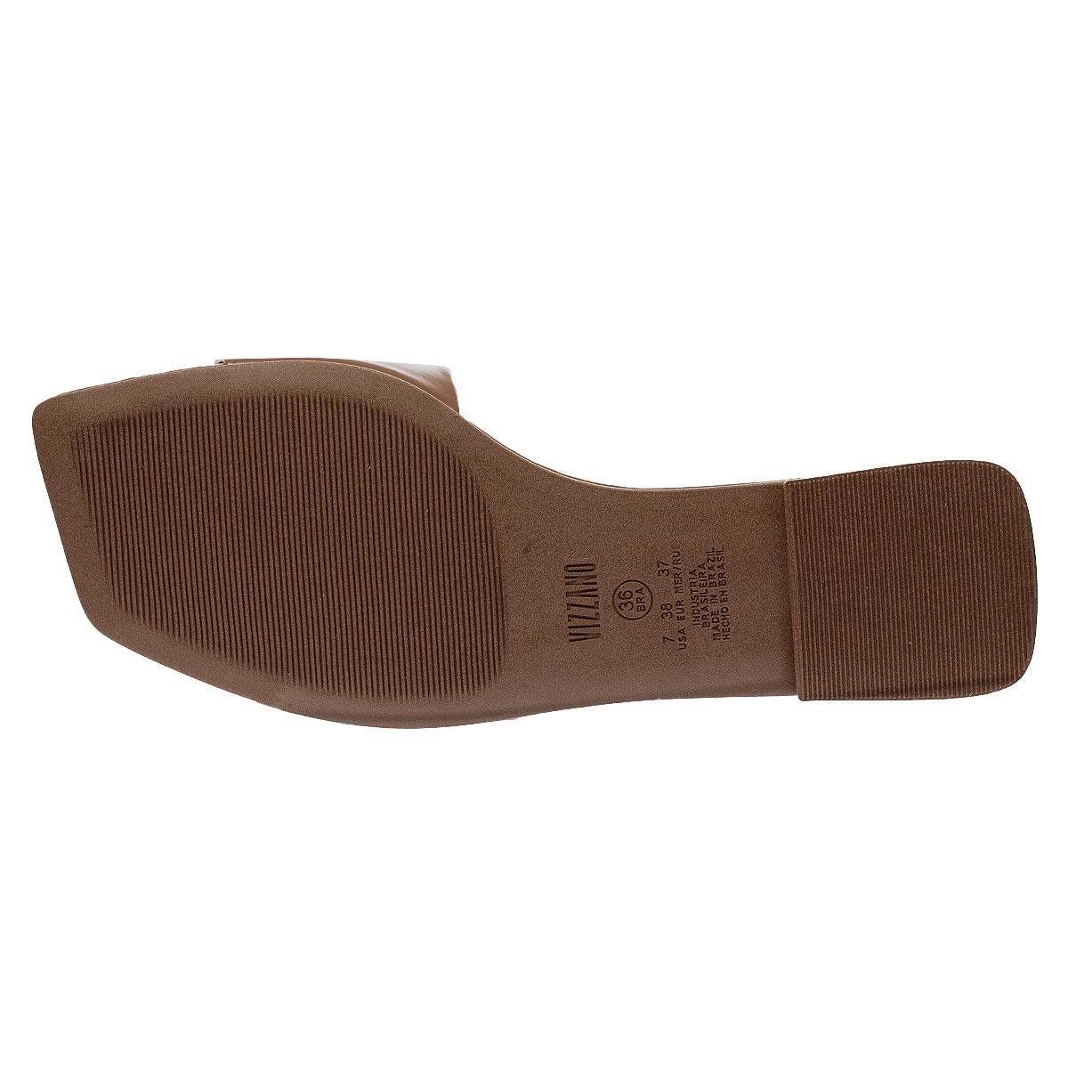 Tamanco Rasteiro Feminina Vizzano 6553.100 Marrom Marrom 4