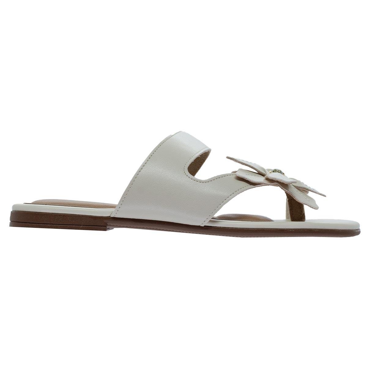Tamanco Rasteiro Feminina Beira Rio 8560.105 OffWhite
