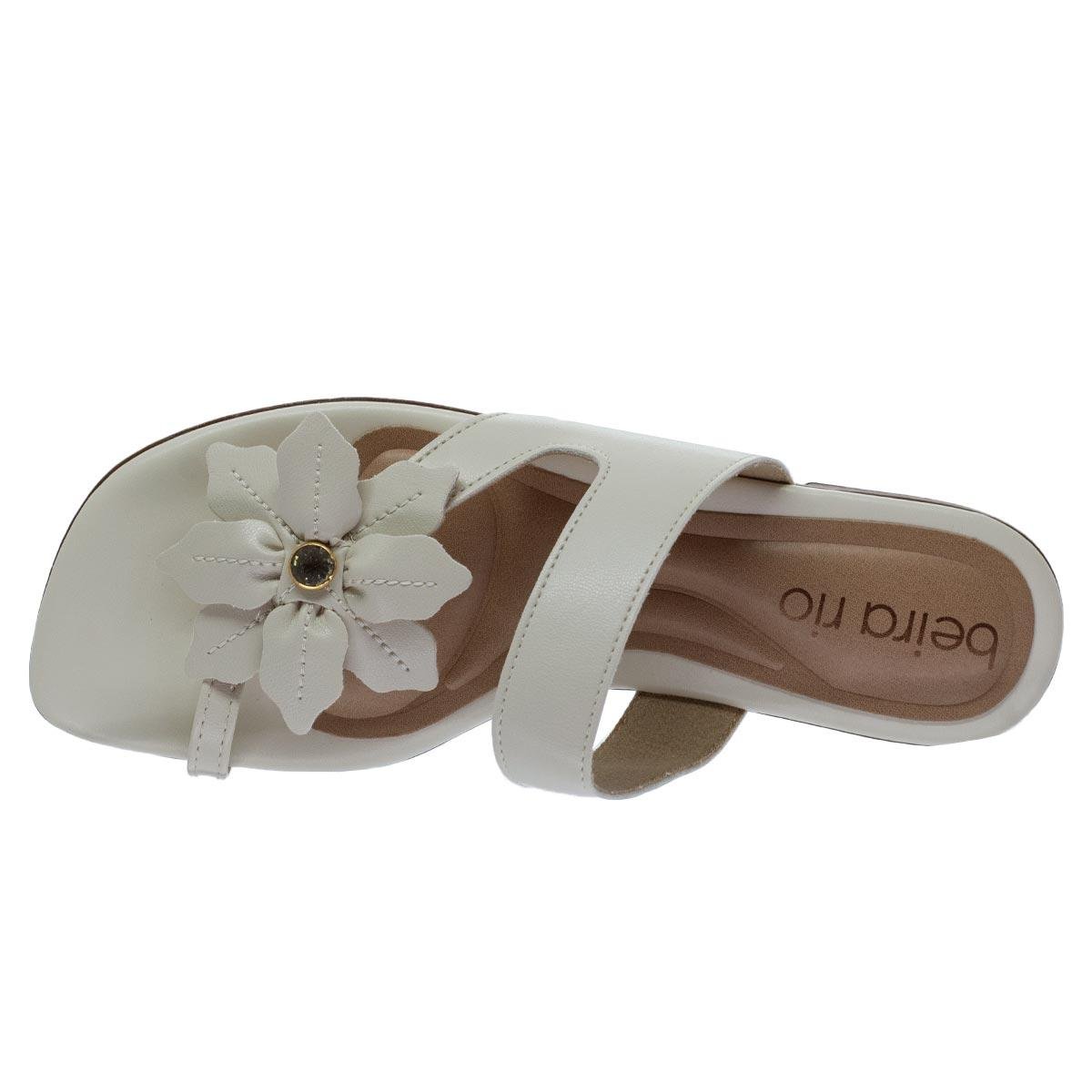 Tamanco Rasteiro Feminina Beira Rio 8560.105 OffWhite Branco 3