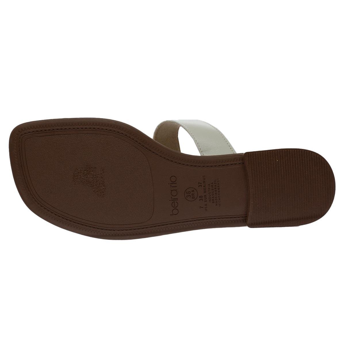 Tamanco Rasteiro Feminina Beira Rio 8560.105 OffWhite Branco 4