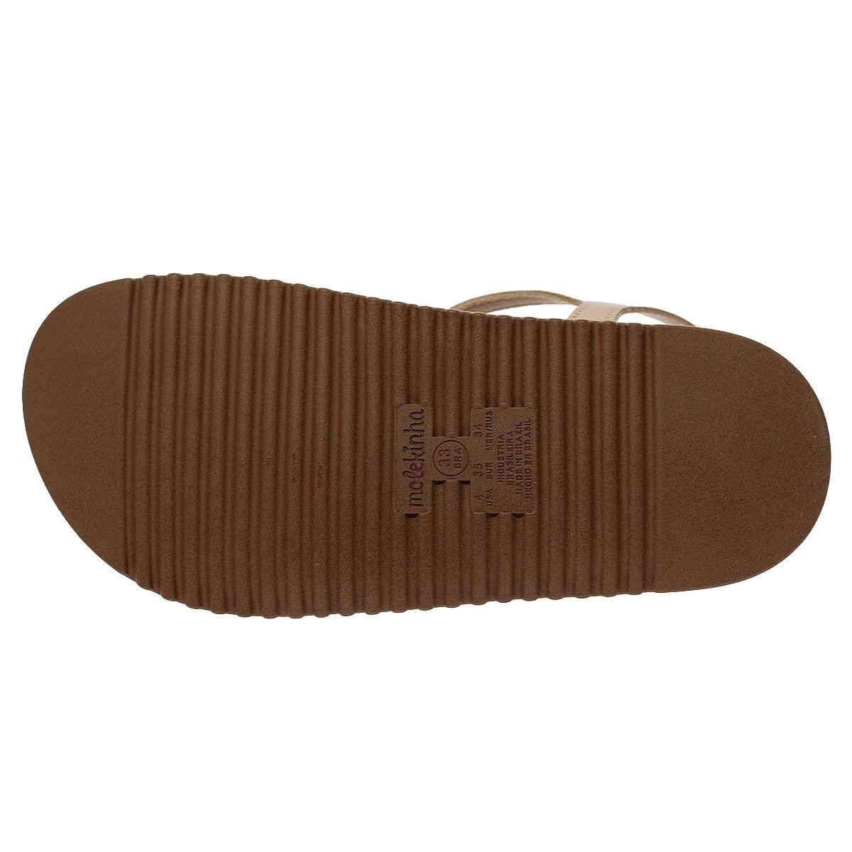 Sandália Rasteira Infantil Menina Molekinha 2357.115 Nude Nude 4