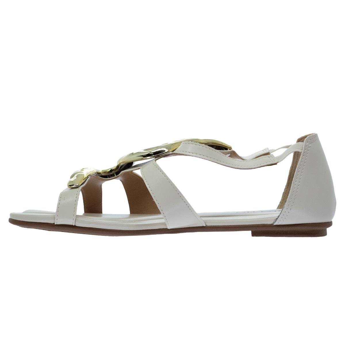Sandália Rasteira Feminina Beira Rio 8367.873 Offwhite Branco 2
