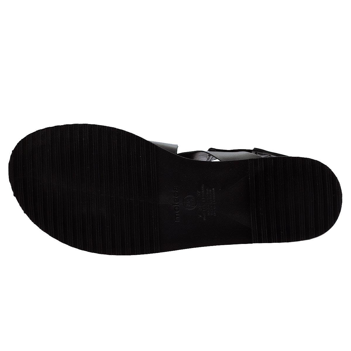 Sandália Rasteira Feminina Moleca 5555.203 Preta Preto 4
