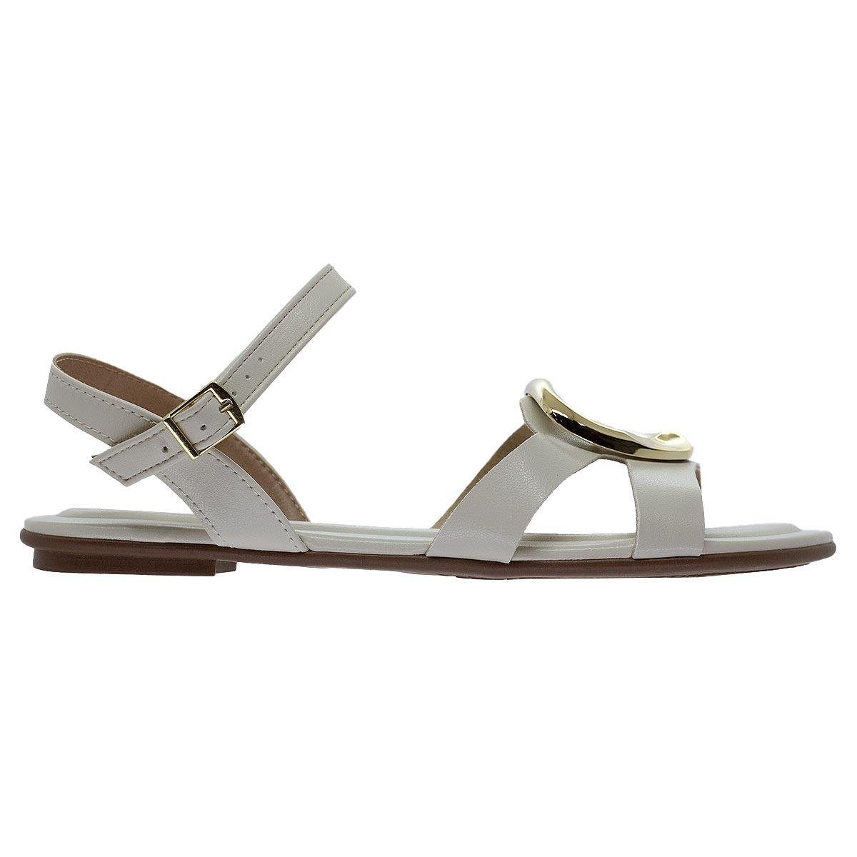 Sandalia Rasteira Feminina Beira Rio 8367.872 OffWhite Branco 1
