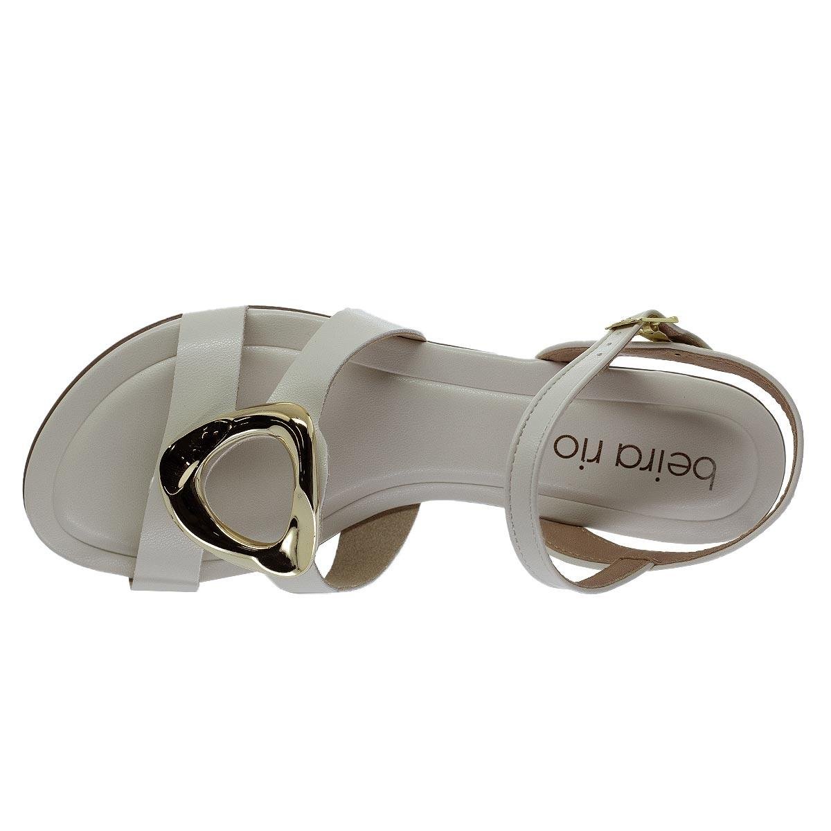 Sandalia Rasteira Feminina Beira Rio 8367.872 OffWhite Branco 3