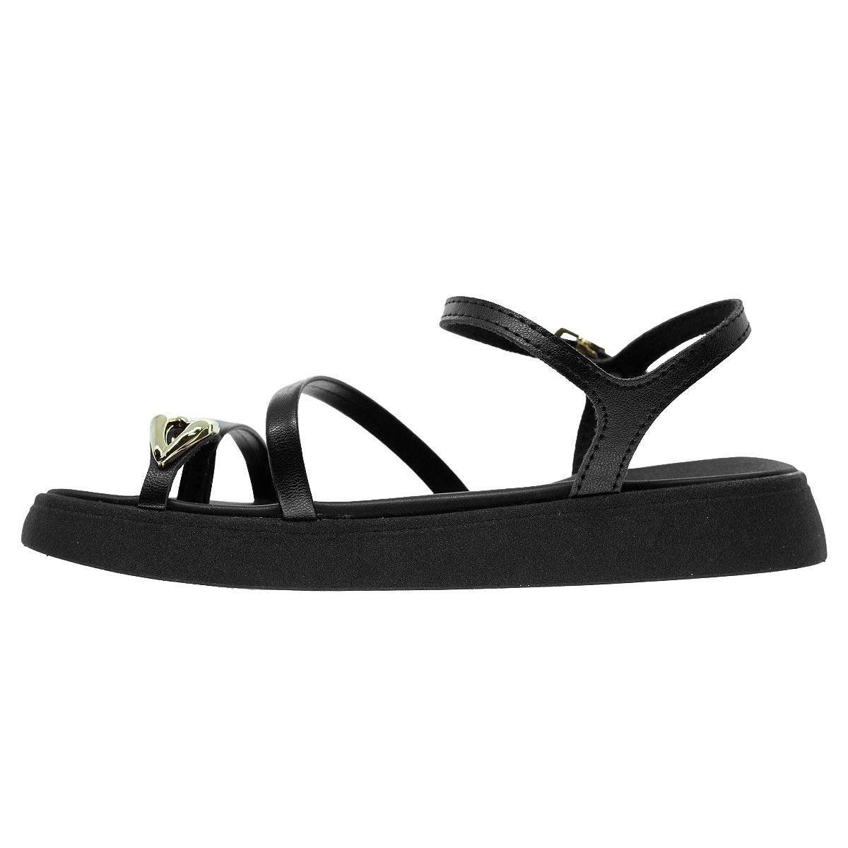 Sandália Flatform Infantil Menina Molekinha 2358.113 Preta Preto 2