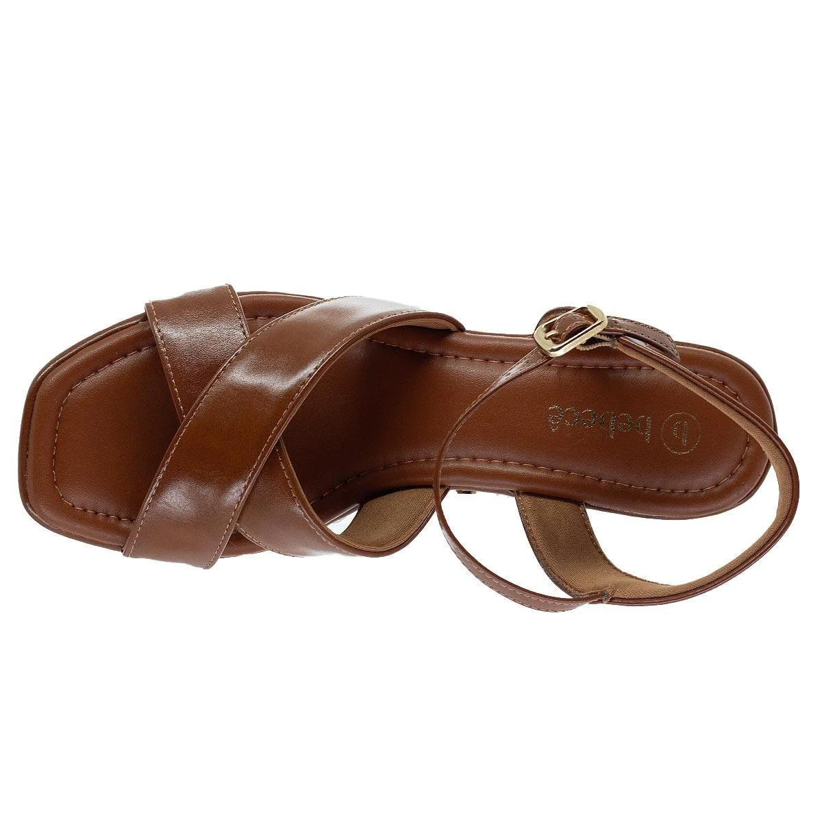 Sandália Plataforma Feminina Bebecê T5110-130 Marrom Avelã 3
