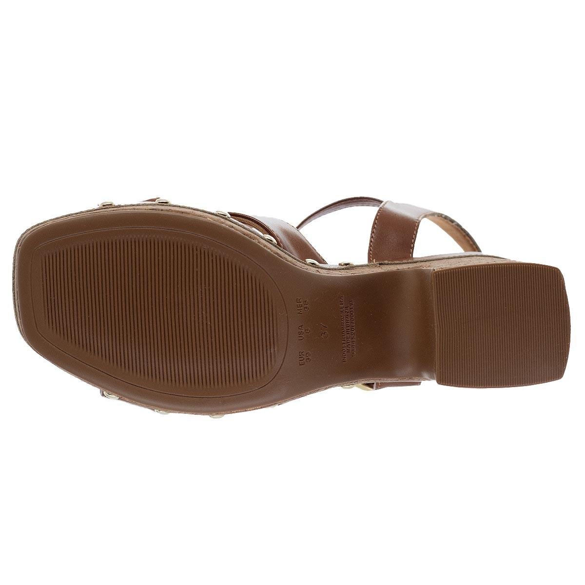 Sandália Plataforma Feminina Bebecê T5110-130 Marrom Avelã 4