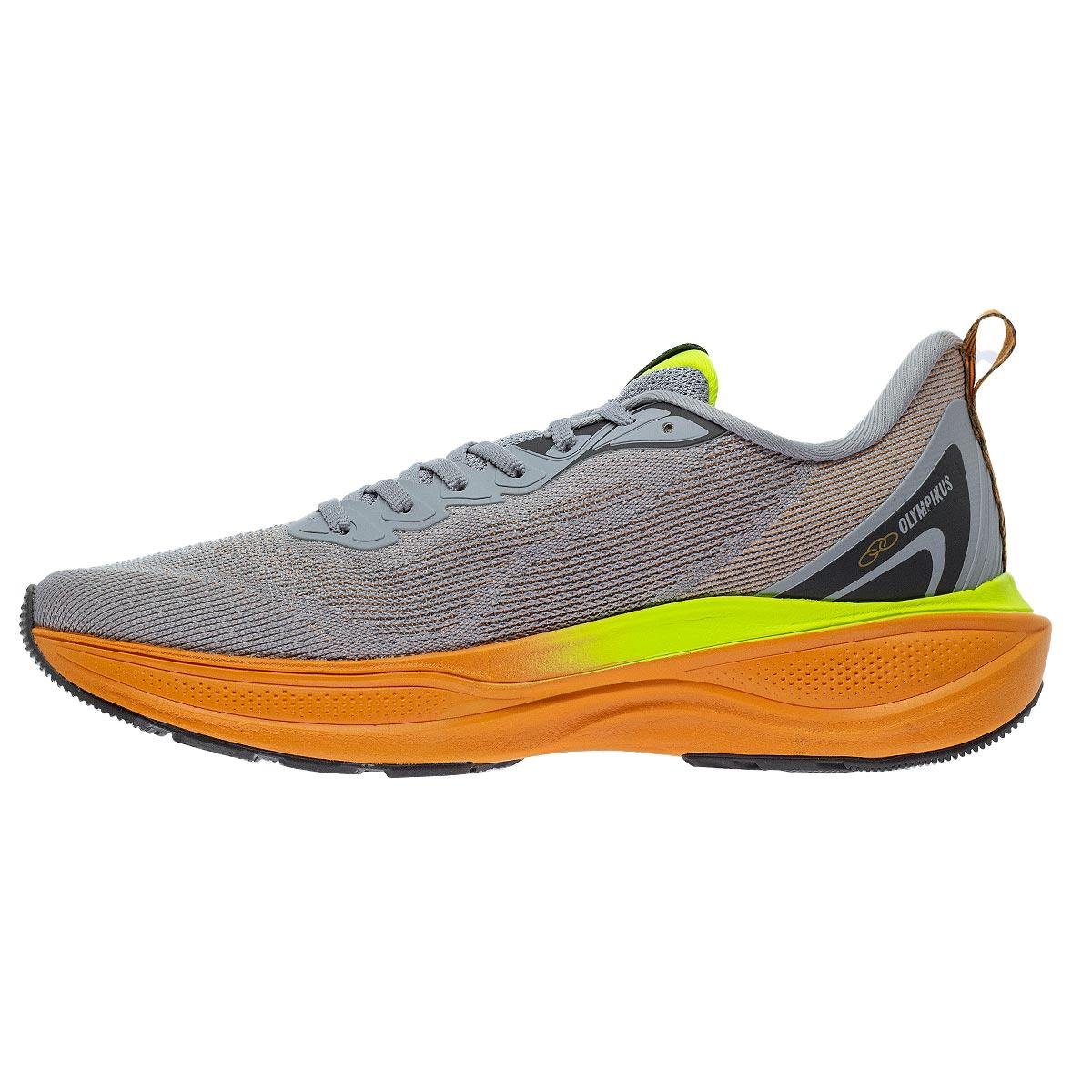Tênis Esportivo Masculino Olympikus Corrida Pride 4 Cinza Cinza/Laranja 2
