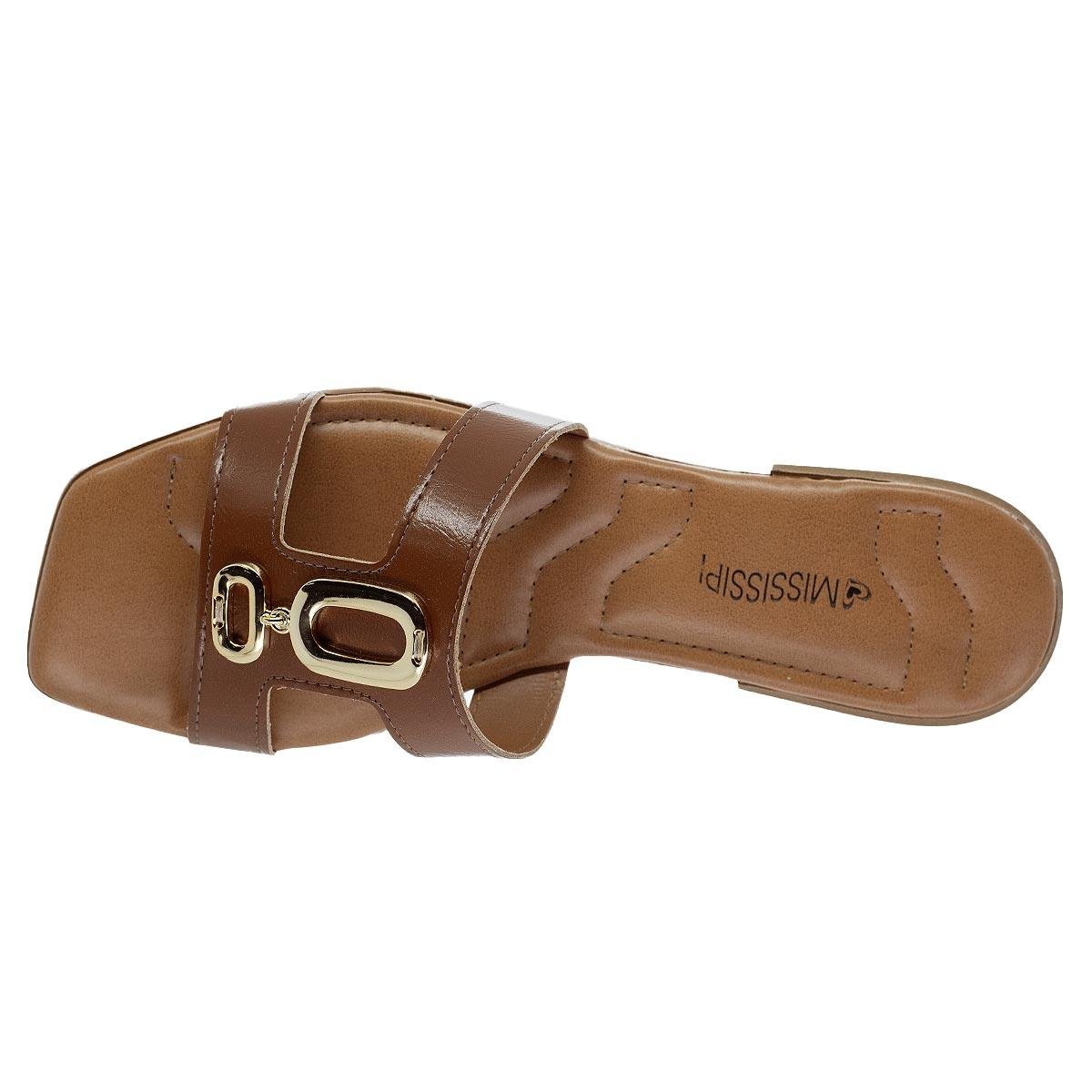 Rasteira Feminina Mississipi MF692 Marrom Tabaco 3